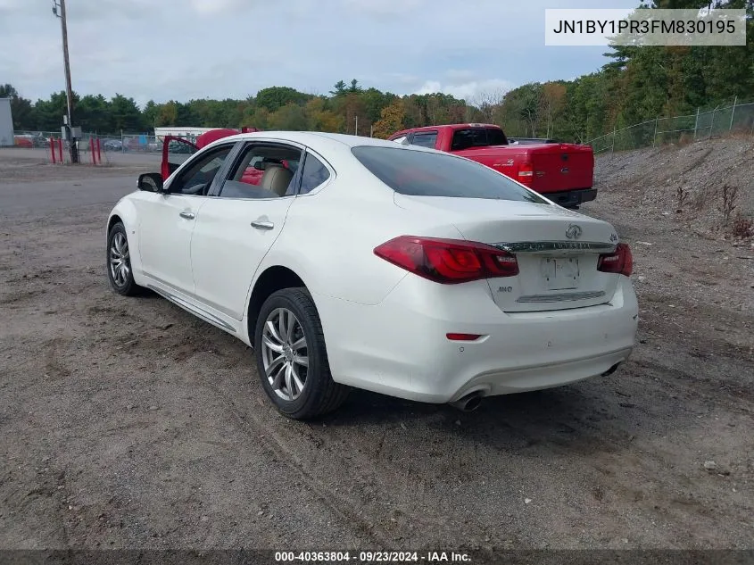 2015 Infiniti Q70L 3.7 VIN: JN1BY1PR3FM830195 Lot: 40363804