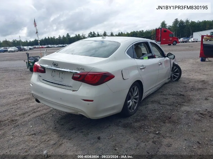 2015 Infiniti Q70L 3.7 VIN: JN1BY1PR3FM830195 Lot: 40363804