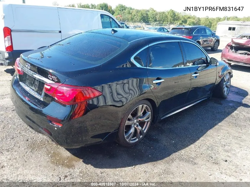 2015 Infiniti Q70L 3.7X VIN: JN1BY1PR6FM831647 Lot: 40515987