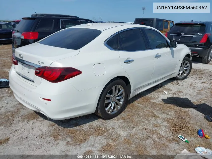 2015 Infiniti Q70 3.7 VIN: JN1BY1AR3FM560362 Lot: 40611181