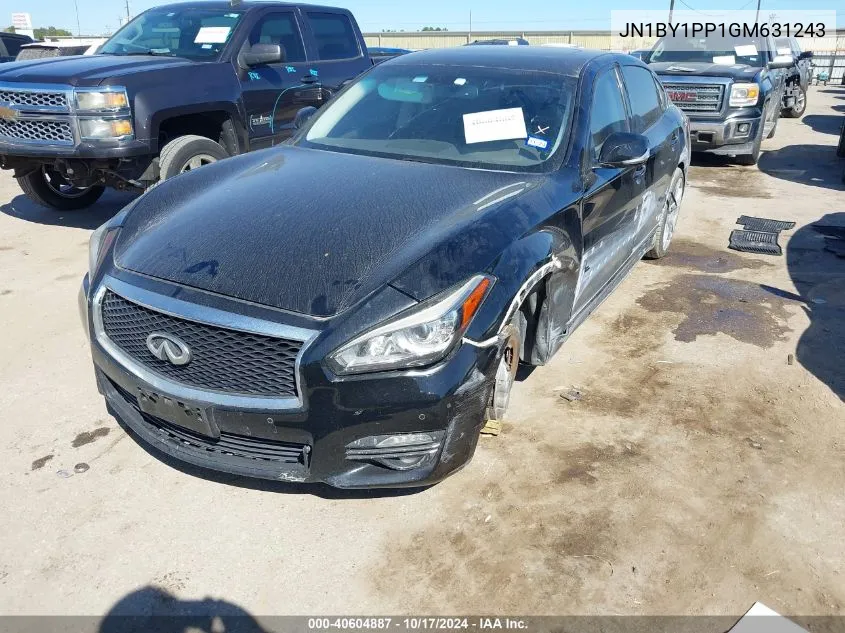 2016 Infiniti Q70L 3.7 VIN: JN1BY1PP1GM631243 Lot: 40604887