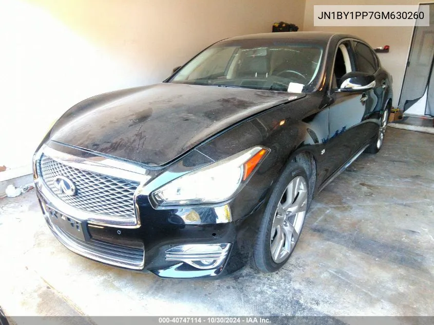 2016 Infiniti Q70L 3.7 VIN: JN1BY1PP7GM630260 Lot: 40747114