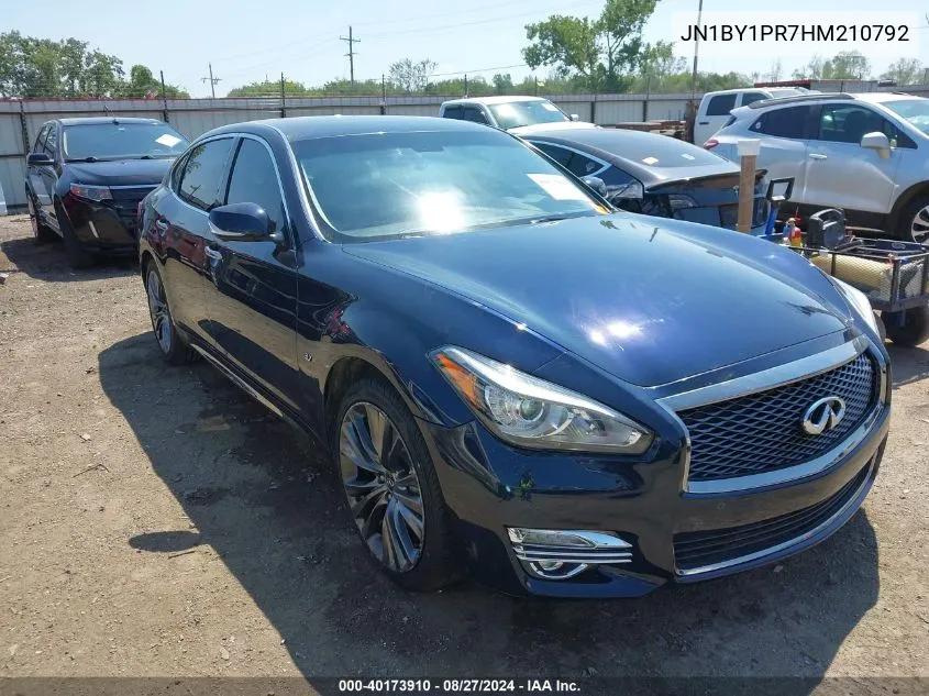 2017 Infiniti Q70L 3.7X VIN: JN1BY1PR7HM210792 Lot: 40173910