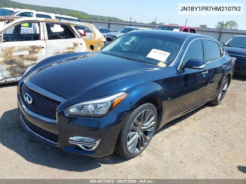 2017 Infiniti Q70L 3.7X VIN: JN1BY1PR7HM210792 Lot: 40173910