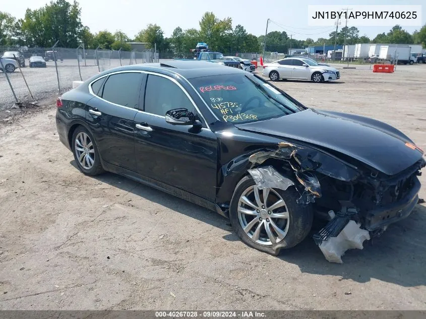 2017 Infiniti Q70 3.7 VIN: JN1BY1AP9HM740625 Lot: 40267028