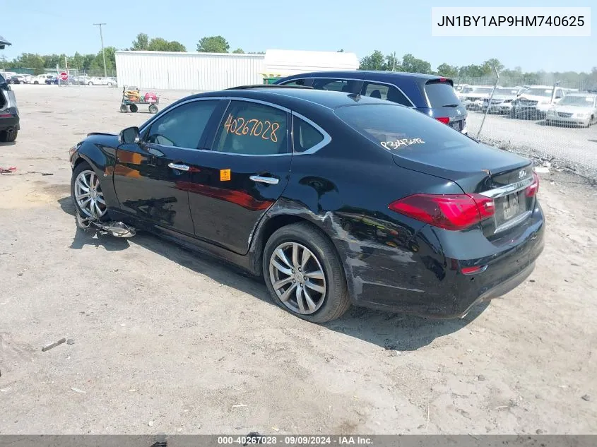 2017 Infiniti Q70 3.7 VIN: JN1BY1AP9HM740625 Lot: 40267028