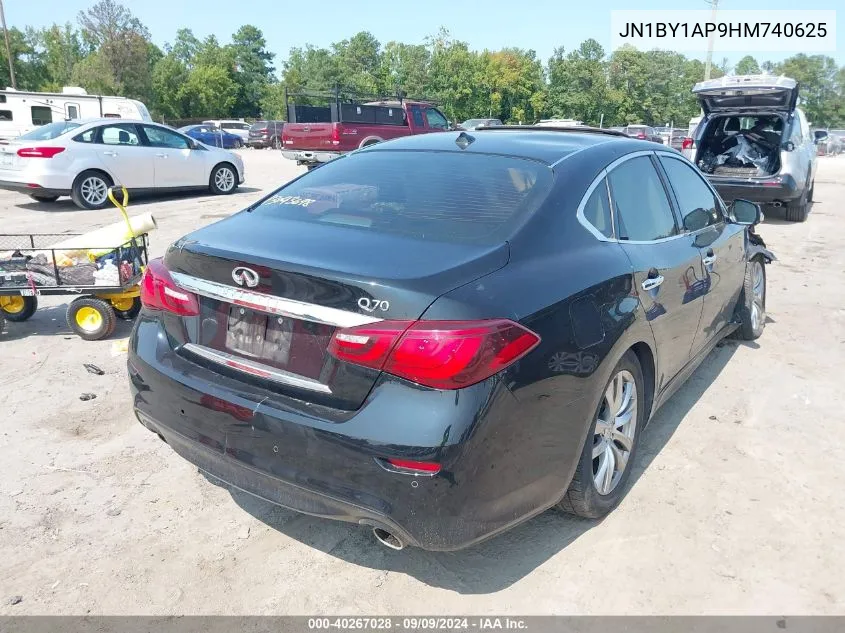 2017 Infiniti Q70 3.7 VIN: JN1BY1AP9HM740625 Lot: 40267028