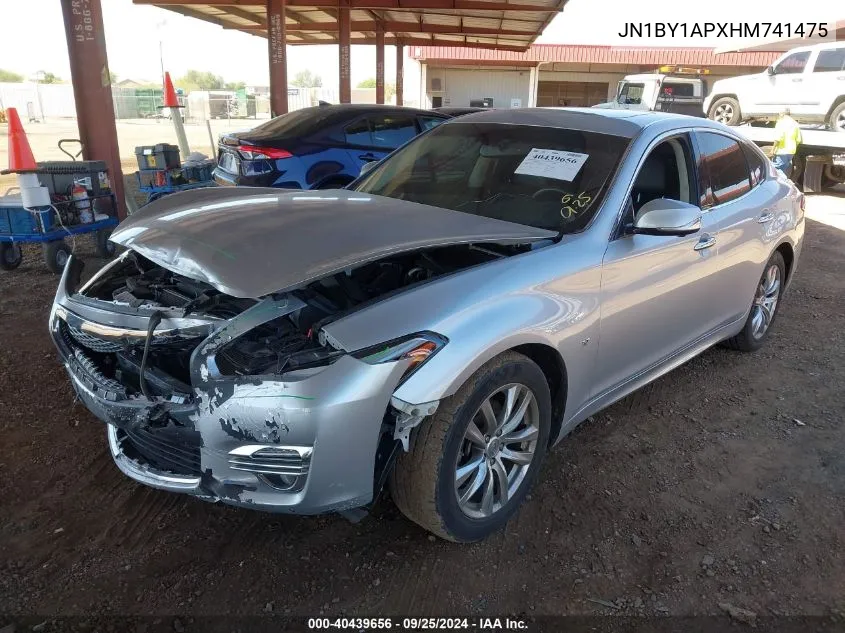 2017 Infiniti Q70 3.7 VIN: JN1BY1APXHM741475 Lot: 40439656