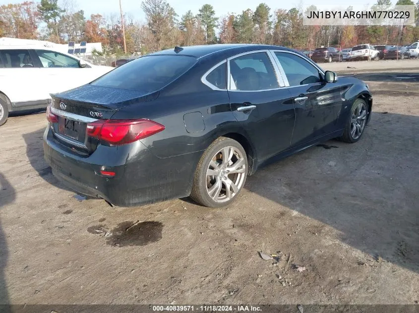 2017 Infiniti Q70 3.7 VIN: JN1BY1AR6HM770229 Lot: 40839571