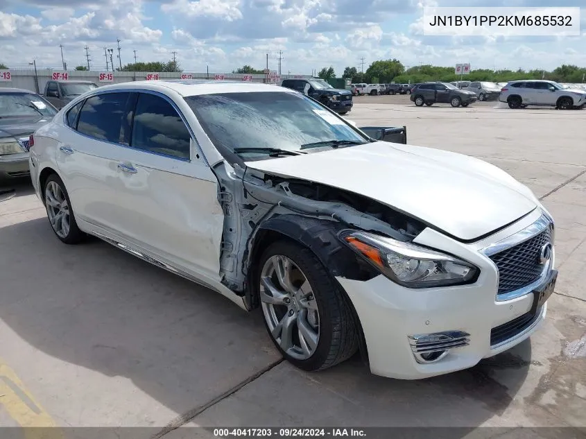 2019 Infiniti Q70L 3.7 Luxe VIN: JN1BY1PP2KM685532 Lot: 40417203