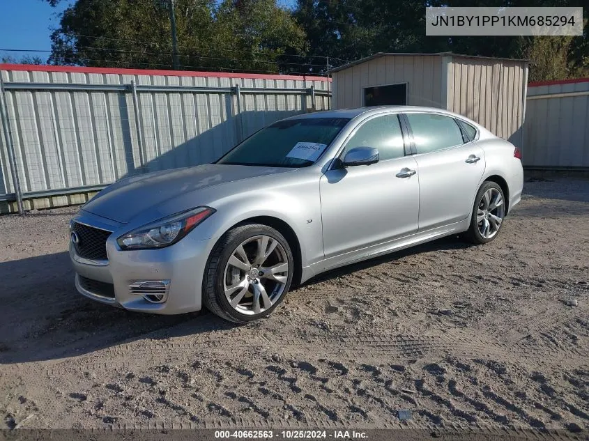 2019 Infiniti Q70L 3.7 Luxe VIN: JN1BY1PP1KM685294 Lot: 40662563