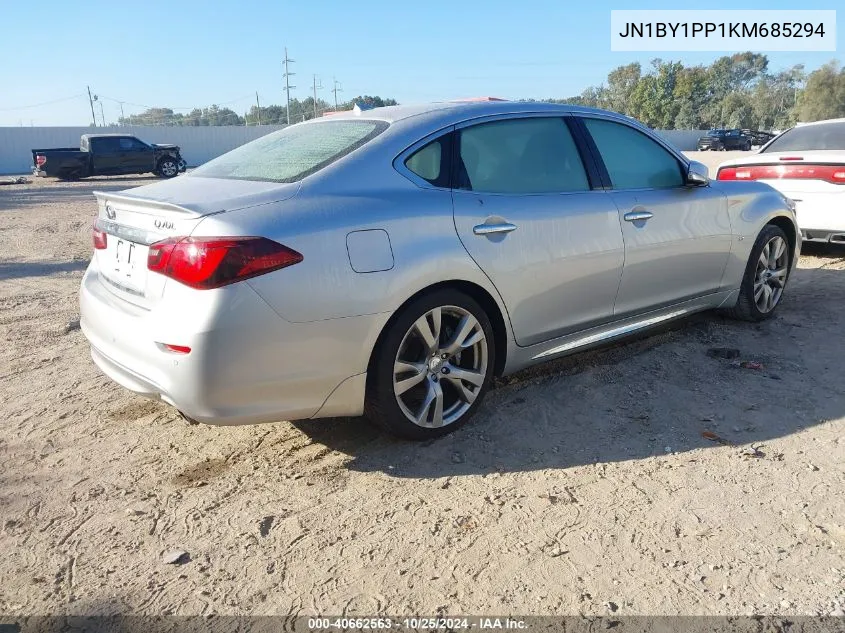 2019 Infiniti Q70L 3.7 Luxe VIN: JN1BY1PP1KM685294 Lot: 40662563