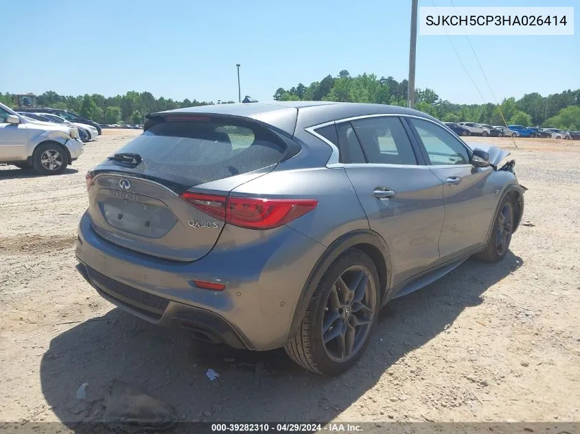 2017 Infiniti Qx30 Sport VIN: SJKCH5CP3HA026414 Lot: 39282310