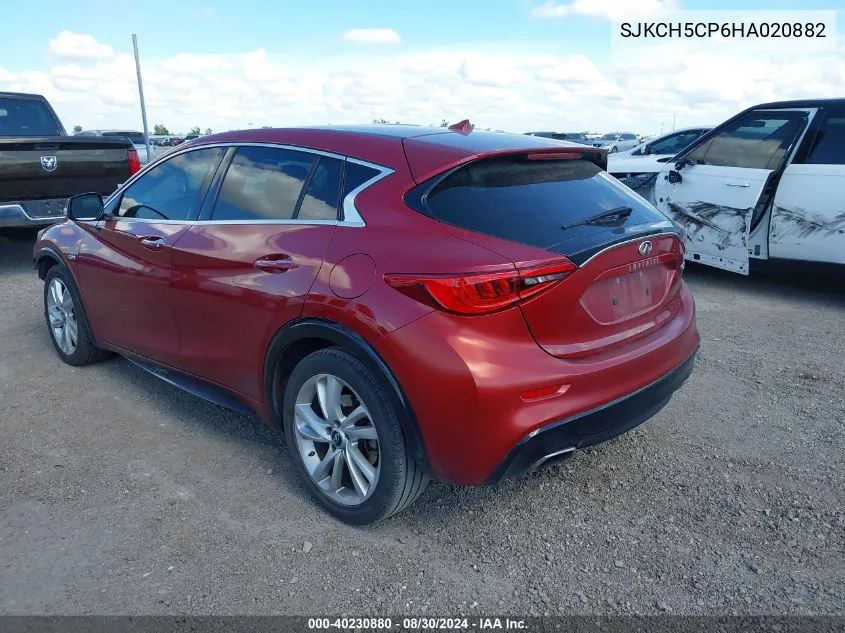 2017 Infiniti Qx30 Luxury VIN: SJKCH5CP6HA020882 Lot: 40230880