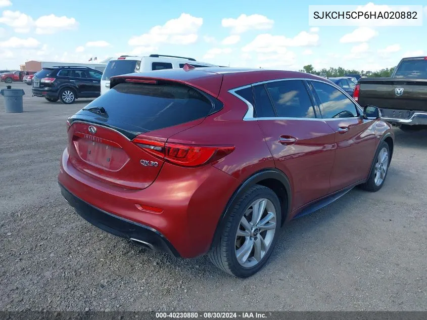 2017 Infiniti Qx30 Luxury VIN: SJKCH5CP6HA020882 Lot: 40230880