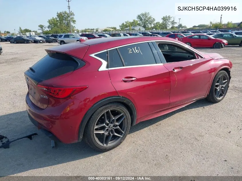 2017 Infiniti Qx30 Sport VIN: SJKCH5CP4HA039916 Lot: 40303161