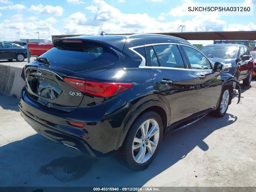 2017 Infiniti Qx30 Premium VIN: SJKCH5CP5HA031260 Lot: 40315940