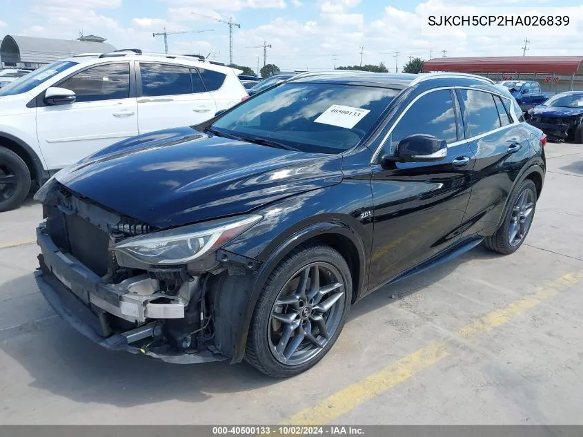 2017 Infiniti Qx30 Premium VIN: SJKCH5CP2HA026839 Lot: 40500133