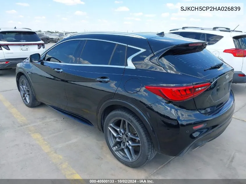 2017 Infiniti Qx30 Premium VIN: SJKCH5CP2HA026839 Lot: 40500133