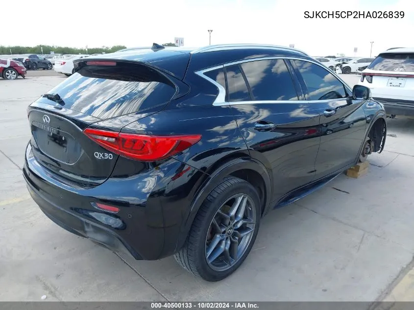 2017 Infiniti Qx30 Premium VIN: SJKCH5CP2HA026839 Lot: 40500133