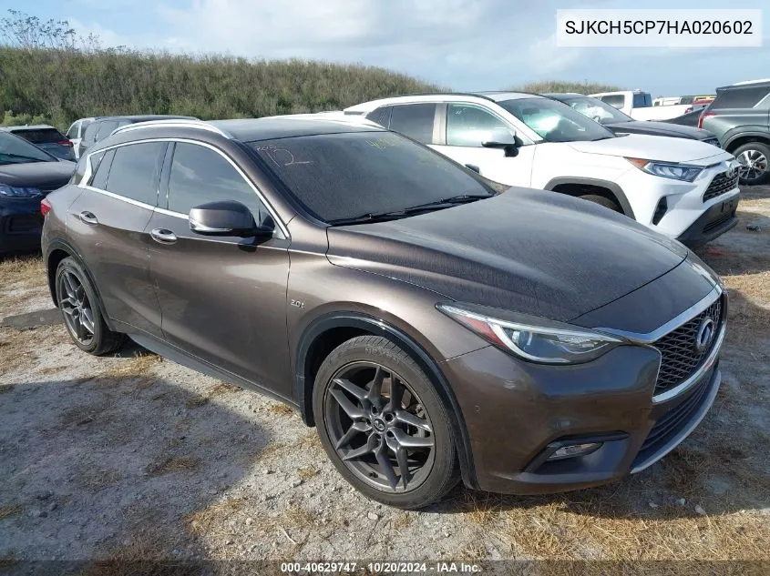 2017 Infiniti Qx30 Luxury/Premium/Sport VIN: SJKCH5CP7HA020602 Lot: 40629747