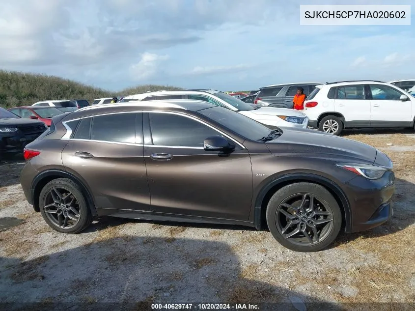 2017 Infiniti Qx30 Luxury/Premium/Sport VIN: SJKCH5CP7HA020602 Lot: 40629747