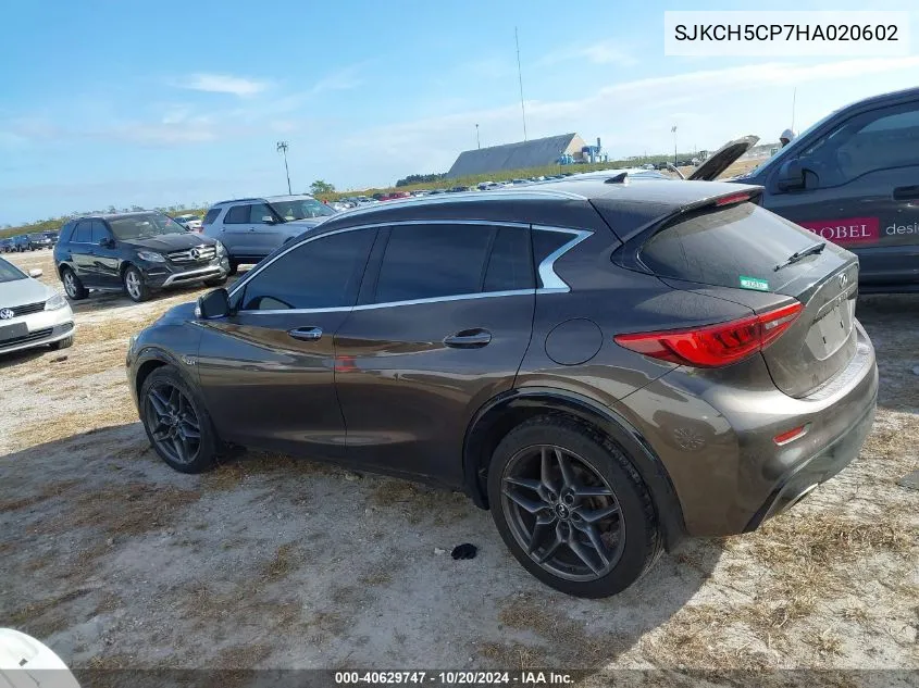 2017 Infiniti Qx30 Luxury/Premium/Sport VIN: SJKCH5CP7HA020602 Lot: 40629747