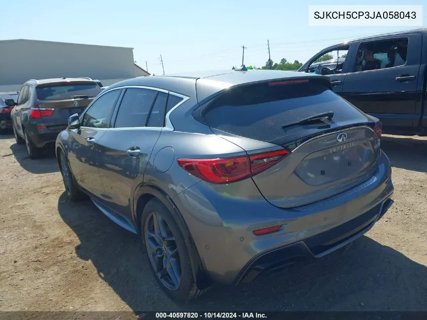 2018 Infiniti Qx30 Sport VIN: SJKCH5CP3JA058043 Lot: 40597820