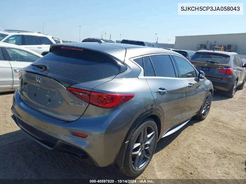 2018 Infiniti Qx30 Sport VIN: SJKCH5CP3JA058043 Lot: 40597820