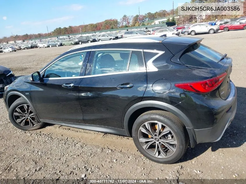 2018 Infiniti Qx30 Luxe VIN: SJKCH5CR6JA003586 Lot: 40771762