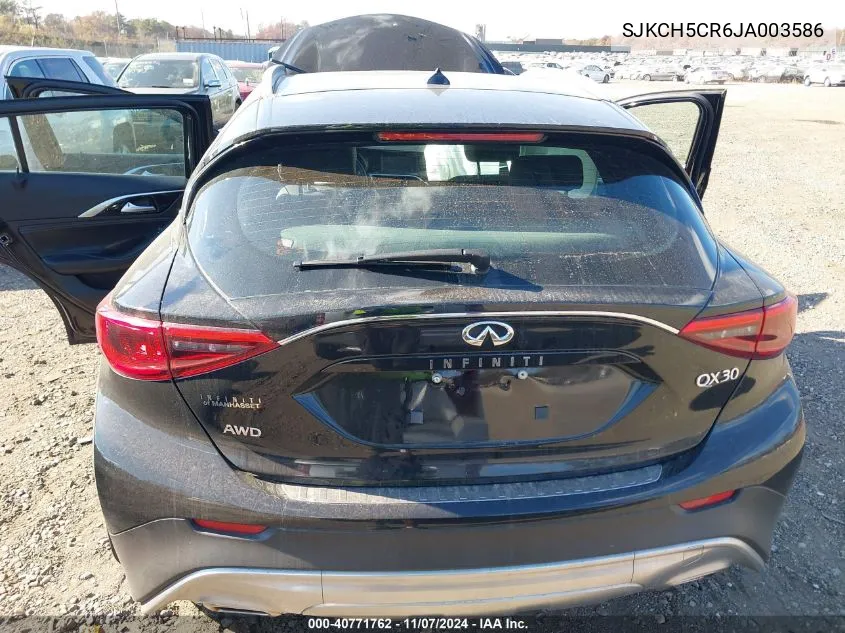 2018 Infiniti Qx30 Luxe VIN: SJKCH5CR6JA003586 Lot: 40771762