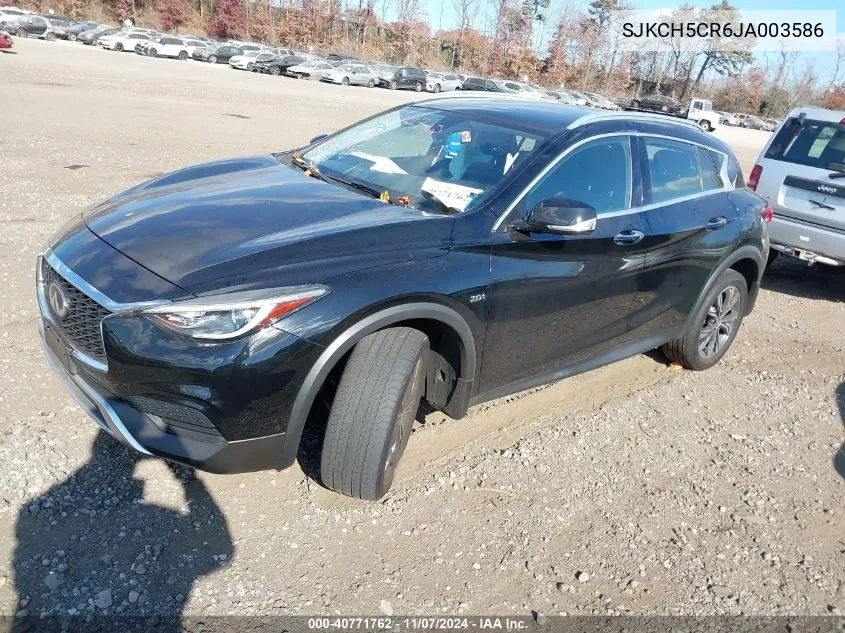 2018 Infiniti Qx30 Luxe VIN: SJKCH5CR6JA003586 Lot: 40771762