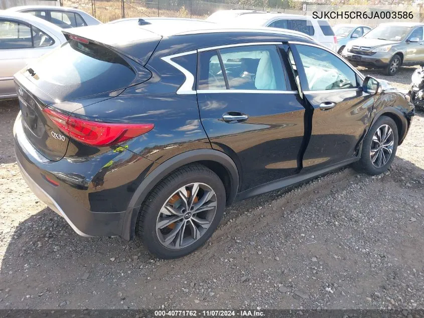 2018 Infiniti Qx30 Luxe VIN: SJKCH5CR6JA003586 Lot: 40771762