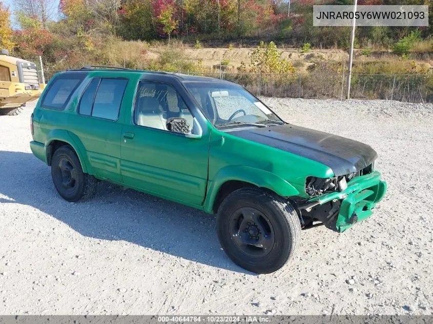 1998 Infiniti Qx4 VIN: JNRAR05Y6WW021093 Lot: 40644784