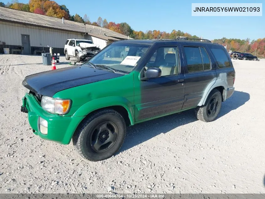 1998 Infiniti Qx4 VIN: JNRAR05Y6WW021093 Lot: 40644784