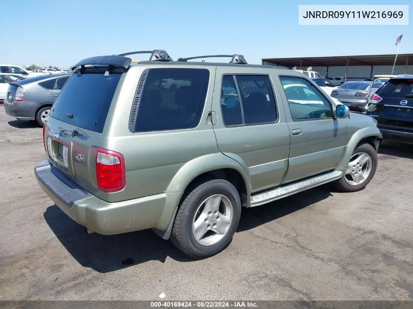 JNRDR09Y11W216969 2001 Infiniti Qx4 Luxury