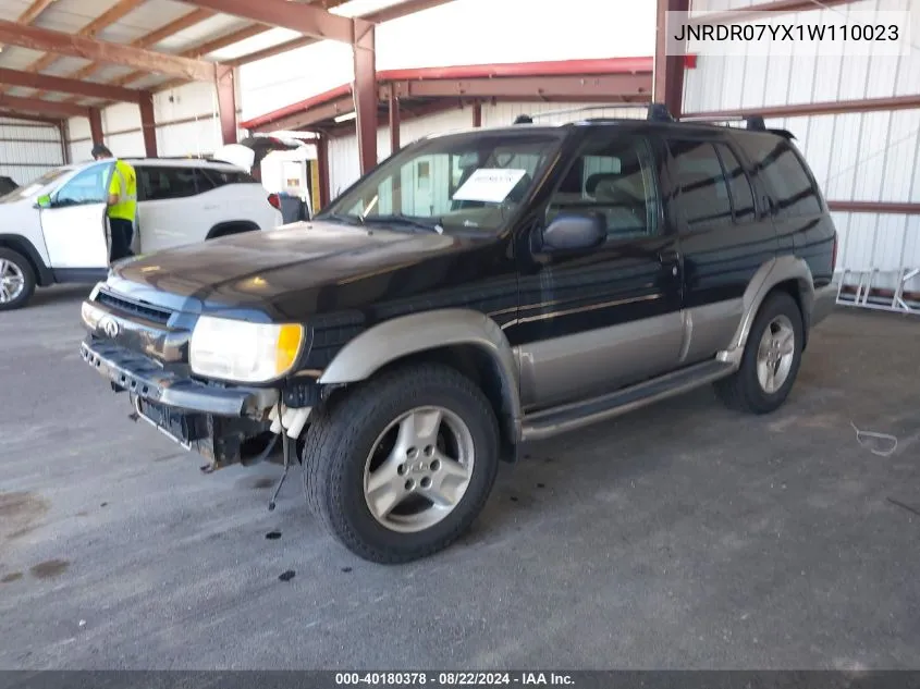 2001 Infiniti Qx4 Luxury VIN: JNRDR07YX1W110023 Lot: 40180378