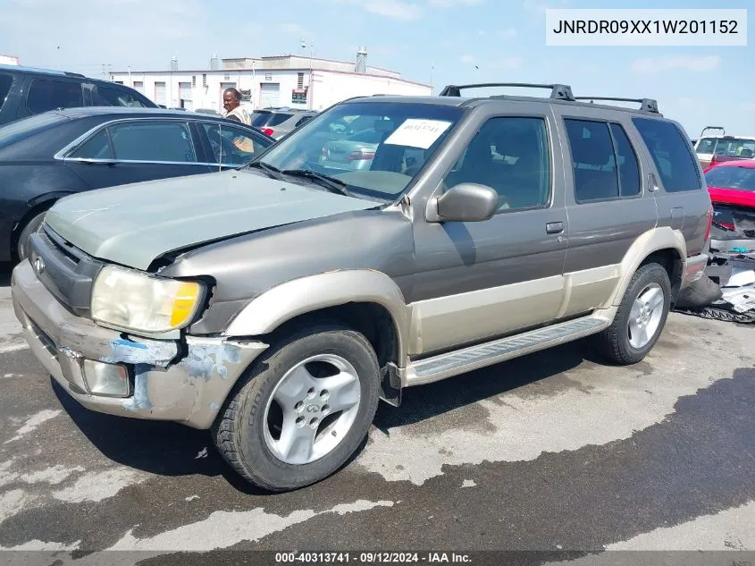 2001 Infiniti Qx4 Luxury VIN: JNRDR09XX1W201152 Lot: 40313741