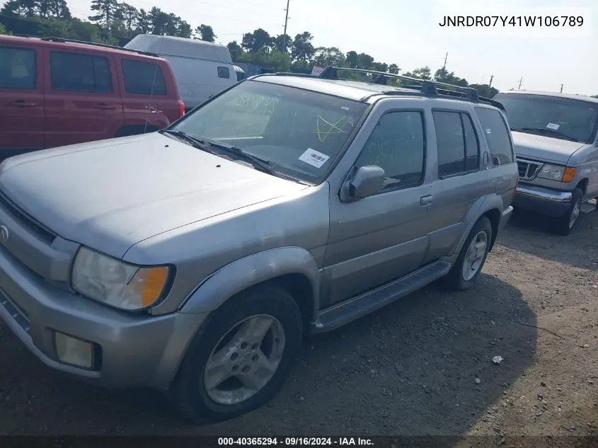 JNRDR07Y41W106789 2001 Infiniti Qx4 Luxury