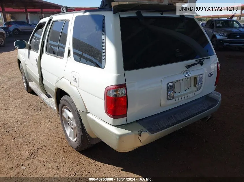 2001 Infiniti Qx4 Luxury VIN: JNRDR09YX1W211219 Lot: 40753888