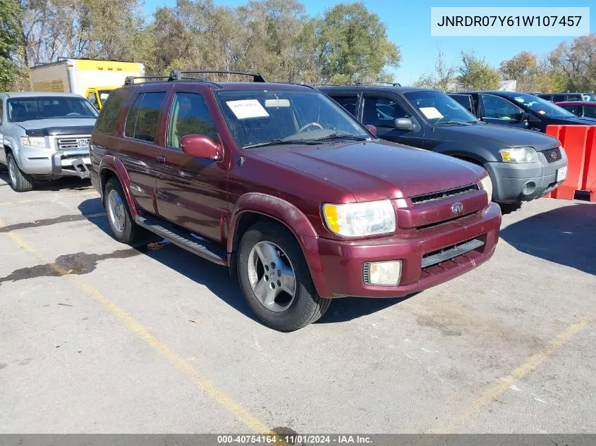 2001 Infiniti Qx4 Luxury VIN: JNRDR07Y61W107457 Lot: 40754164