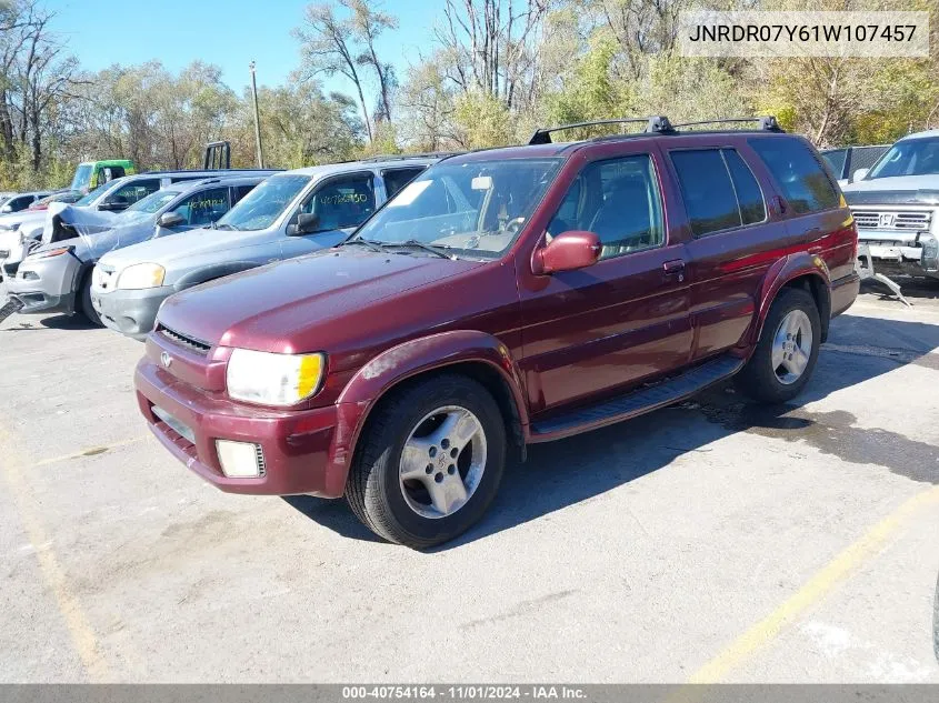 2001 Infiniti Qx4 Luxury VIN: JNRDR07Y61W107457 Lot: 40754164