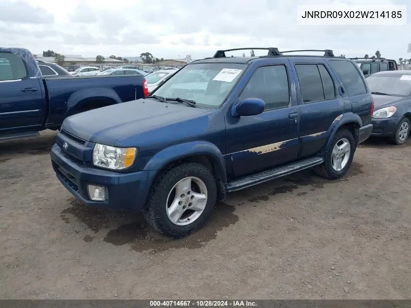 2002 Infiniti Qx4 Luxury VIN: JNRDR09X02W214185 Lot: 40714667