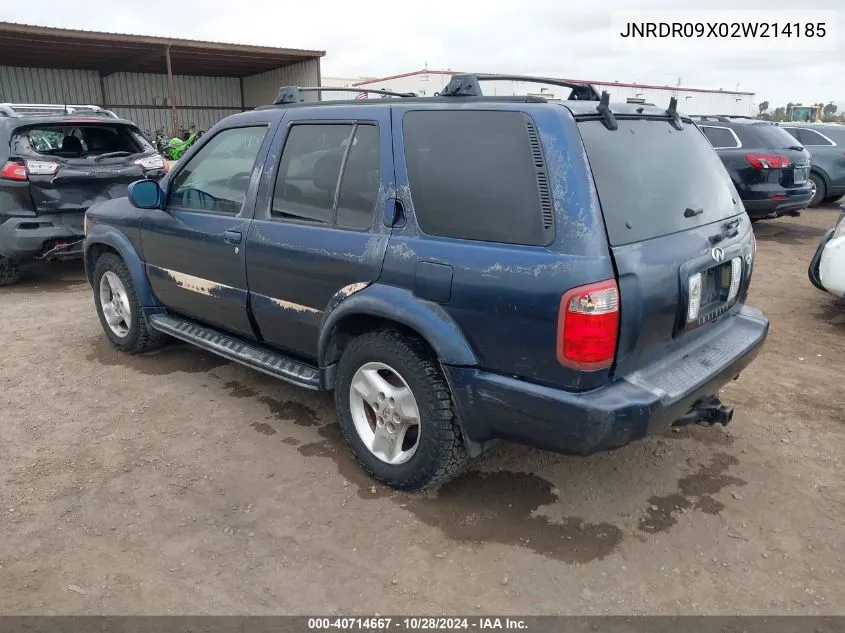 2002 Infiniti Qx4 Luxury VIN: JNRDR09X02W214185 Lot: 40714667