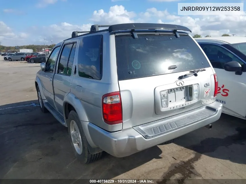 2002 Infiniti Qx4 Luxury VIN: JNRDR09Y12W253358 Lot: 40756229