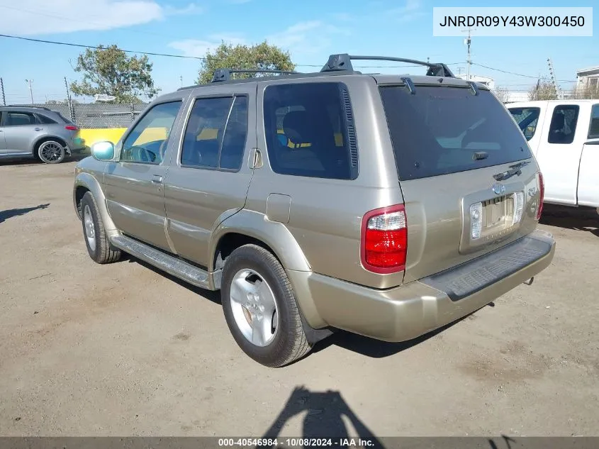 2003 Infiniti Qx4 Luxury VIN: JNRDR09Y43W300450 Lot: 40546984