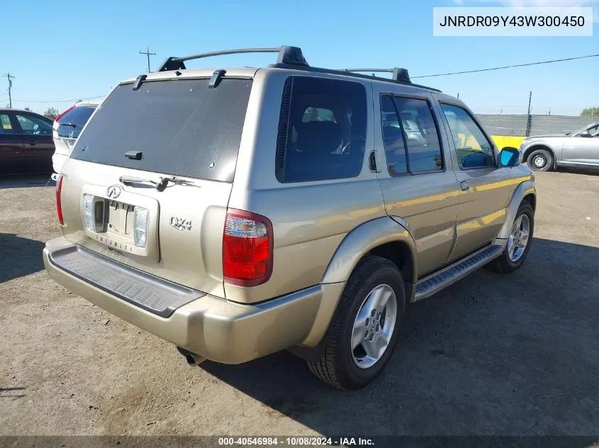 2003 Infiniti Qx4 Luxury VIN: JNRDR09Y43W300450 Lot: 40546984