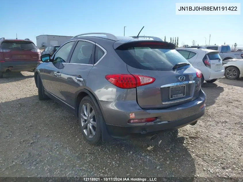 2014 Infiniti Qx50 VIN: JN1BJ0HR8EM191422 Lot: 12118921