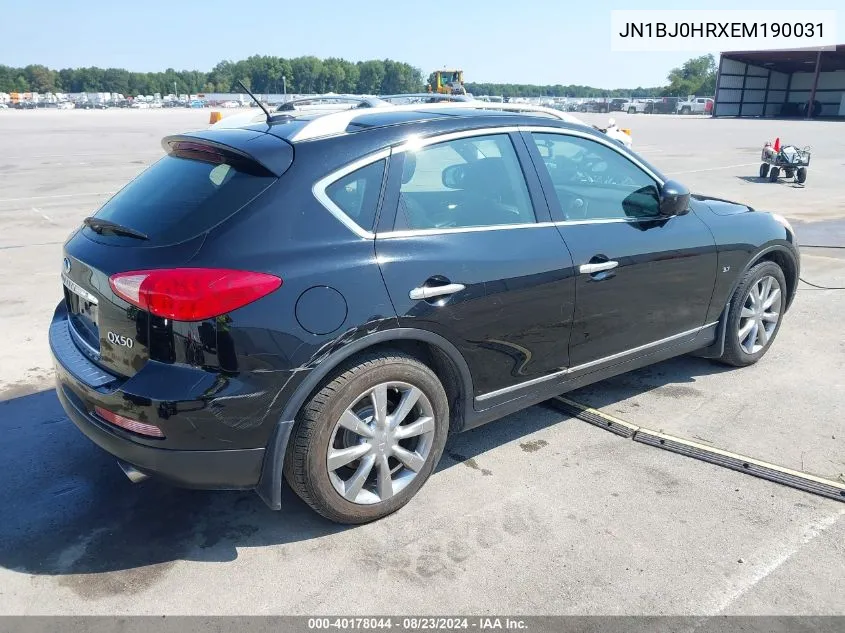 2014 Infiniti Qx50 Journey VIN: JN1BJ0HRXEM190031 Lot: 40178044