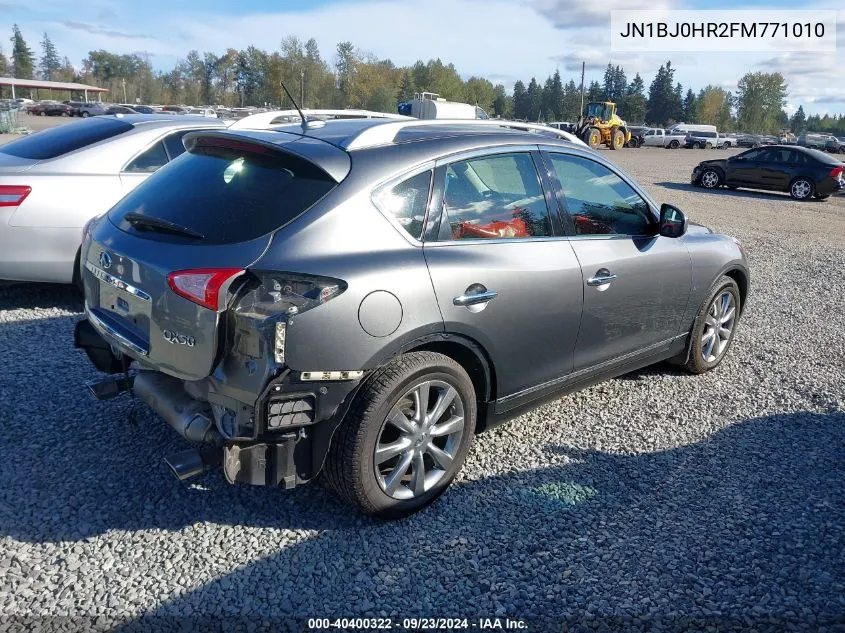 2015 Infiniti Qx50 Journey VIN: JN1BJ0HR2FM771010 Lot: 40400322